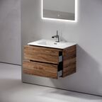 Тумба с раковиной Sancos Urban UR60ECH 60 см подвесная, 2 ящика, дуб чарльстон