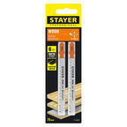 Пилки для лобзика Stayer T144DP (15983-4_z02) по дереву L75 мм прямой рез (2 шт.)