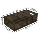 Контейнер для хранения Optima 24.2x12.9x44.7 см полипропилен цвет коричневый