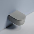 Унитаз подвесной Ceramica Nova Modena CN6063MH безободковый, с сиденьем микролифт, антрацит матовый