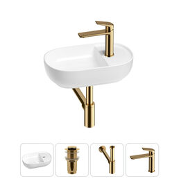 Маленькая раковина в туалет Wellsee WC Area 20212103R в наборе 4 в 1