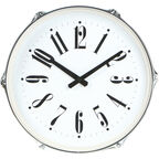 Часы настенные IsTime Drum синие 39,5х17,3х37 см