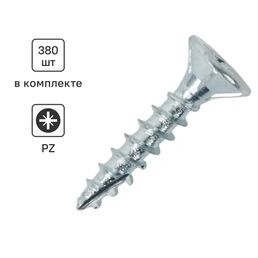 Саморезы универсальные Standers оцинкованные 4x20 380 шт.
