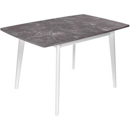 Стол Bradex Home Oslo раскладной 120-160x80x76см, Мрамор Сиена, белый (RF 0585)