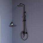 Душевая стойка RGW Shower Panels SP-24B черная, с изливом