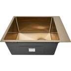 Мойка для кухни врезная М3G Delinia 40x50 см глубина чаши 19.1 см нержавеющая сталь цвет золото