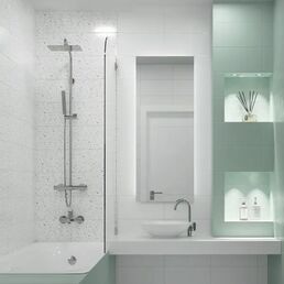 Плитка настенная Mersey Mono A0554Y24101 20x40 см 1.6 м² матовая цвет белый