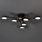 Люстра потолочная светодиодная Arte Lamp Taygeta с пультом управления 15 м² регулируемый белый свет цвет черный