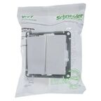 Выключатель встраиваемый Systeme Electric W59 2 клавиши, цвет белый