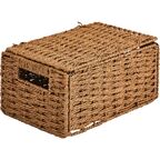 Корзина с крышкой для хранения 30x15x18 см бумага цвет коричневый