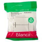 Выключатель встраиваемый Systeme Electric Blanca 2 клавиши с подсветкой цвет белый