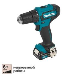 Дрель-шуруповерт аккумуляторная Makita DF333DWAE, 12 В Li-ion, 2 Ач