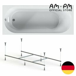 Ванна акриловая AM.PM X-Joy 170x70 комплект 2 в 1: ванна с каркасом; анатомическая форма: поддержка спины, усиленный корпус, гарантия 15 лет,