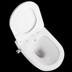 Унитаз подвесной с функцией биде CeramaLux 2196-BD белый, с крышкой микролифт, с функцией биде