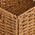 Корзина с крышкой для хранения 31x15x23 см бумага цвет коричневый
