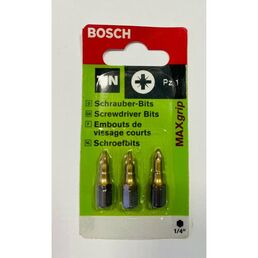 Набор бит BOSCH PZ1, односторонние, наконечник крест, длина 25 мм, 3 шт.