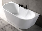 Ванна акриловая Abber 150x80 AB9296-1.5 белая с каркасом в комплекте