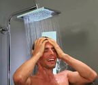 Душевая стойка Hansgrohe Crometta Е 240 1jet Showerpipe 27271000 с термостатом, без излива, хром