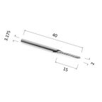 Фреза DJTOL A1LXD3.215 спиральная однозаходная стружка вниз (по акрилу (оргстеклу), дереву, композиту (АКП))