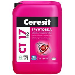 Грунтовка глубокого проникновения Ceresit CT 17 PRO, зима, 5 л