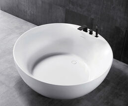 Ванна акриловая Abber 150x150 AB9280 белая с каркасом в комплекте