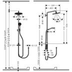 Душевая стойка Hansgrohe Croma Select 280 Air 1jet Showerpipe Reno EcoSmart 26793000 без излива, хром