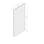 Стенка для душевой ширмы Domani-Spa Simple 1/4 круга высокий поддон 90x90 см 8 отверстий цвет черный