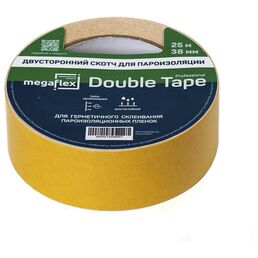Двусторонняя клейкая лента для пароизоляции Megaflex double tape MEGDO.38.25
