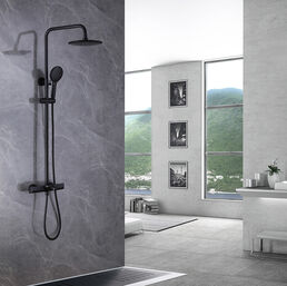Душевая стойка Abber AF8516B  черный матовый