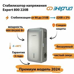 Инверторный cтабилизатор напряжения Энергия Expert 800 220В