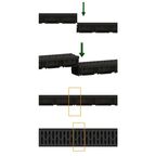 Лоток Standartpark Spark 2 пластиковый 1000x125x70 мм с пластиковой решеткой класса А15