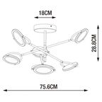 Подвесная люстра Inspire Diuna 6xLED 3000/6500 К, цвет черный