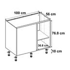 Каркас напольный Delinia ID 100x76.8x56 см ЛДСП цвет белый