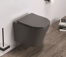 Унитаз подвесной CeramaLux B2330-2MDH серо-матовый