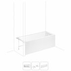 Акриловая ванна 170х70 см Lavinia Boho One набор 3 в 1 S2-37010070: прямоугольная ванна, металлический каркас, лицевой экран