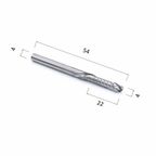 Фреза DJTOL A1FLX422 компрессионная спиральная однозаходная (по дереву, композиту (АКП), пластику)