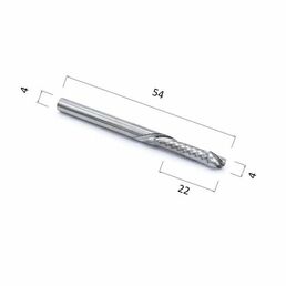 Фреза DJTOL A1FLX422 компрессионная спиральная однозаходная (по дереву, композиту (АКП), пластику)