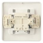 Выключатель встраиваемый Systeme Electric Blanca 10 А 2 клавиши цвет алюминий