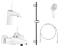 Готовый комплект для ванной комнаты GROHE  Eurodisc Joy, белая луна (NB0023-1)