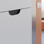 Мебель для ванной комнаты Uperwood Modul 50 см подвесная, с дверцей, матовая белая, графит