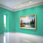 Краска водоэмульсионная для стен и потолков износостойкая матовая Profipaints SILVER INTERIOR VISION 0.9л , Аквамарин