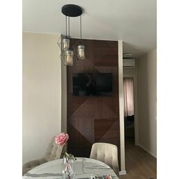 Стеновые панели декоративные из МДФ 3D / Цвет: орех / 4шт