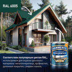 Краска по ржавчине 3в1 Hammerite зеленый мох RAL 6005 молотковая матовая 5 л
