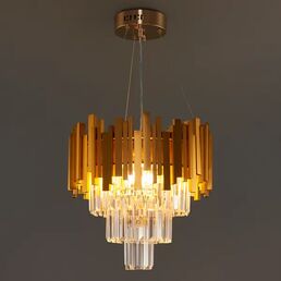 Люстра каскадная подвесная Wink Галатея E1776/5, 5 ламп, 15 м², цвет золотистый