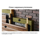 Ветро-влагозащита для стен/фасадов Ondutiss Smart A с монтажной лентой 80 г/м2 70 кв.м