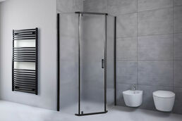 Душевой уголок Royal Bath 120х120 RB 120TR-C-BL стекло матовое, профиль черный