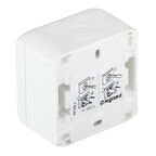 Выключатель Legrand Quteo двухклавишный накладной белый (782302)