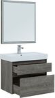 Комплект мебели Aquanet Nova Lite 76 см подвесной (тумба с раковиной и зеркалом)