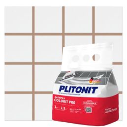 Затирка цементная Plitonit Colorit Pro цвет коричневый 1 кг