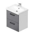 Комплект фасадов для тумбы AM.PM Force M9FFFF0602GM 33x57 см влагостойкая ЛДСП цвет серый 2 шт